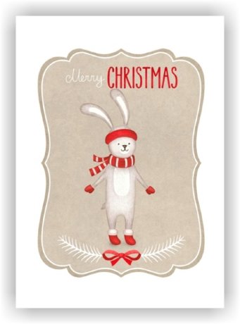 Декоративная салфетка 25х35 см «Заяц» коллекция «Новый год»