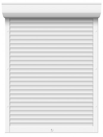 Рольставни из экструдированного алюминиевого профиля 45 мм с коробом 150 мм и пружинным приводом