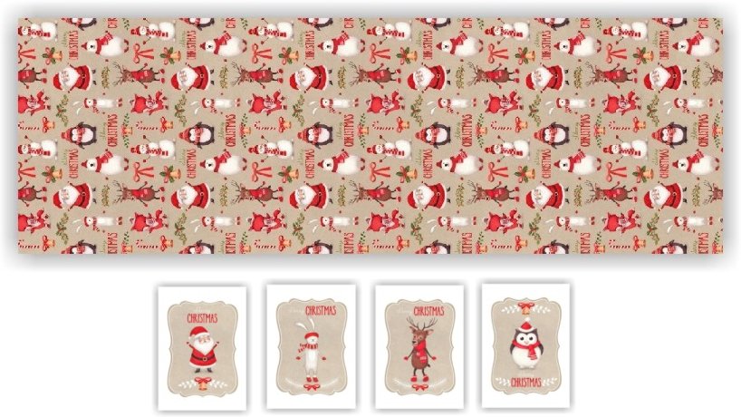 Комплект «Новый год» 4 салфетки и дорожка на стол