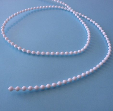 Цепь управления пластиковая сплошная d 3,2 мм белая