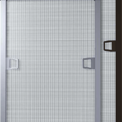 Рамочная москитная сетка на маленькие створки окна и форточки из профиля 25 мм на внешних пластиковых Z-креплениях (тип 1)