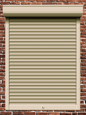 Рольставни из пенонаполненного алюминиевого профиля 45 мм с коробом 180 мм и пружинным приводом