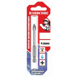 Сверло по керамограниту и керамической плитке 6 мм, 4 грани, шестигранный хвостовик