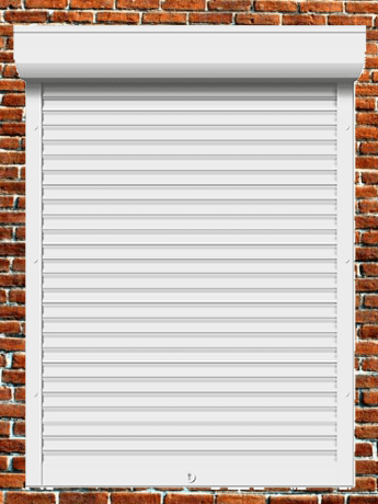 Рольставни из пенонаполненного алюминиевого профиля 58 мм с коробом 205 мм и пружинным приводом