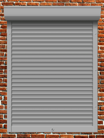 Рольставни из пенонаполненного алюминиевого профиля 58 мм с коробом 205 мм и пружинным приводом