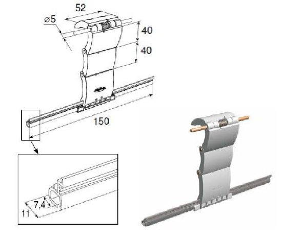 Ригель блокирующий для 14 и 19 мм профилей