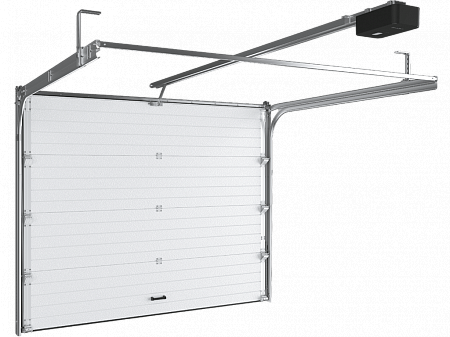 Ворота секционные серии RSD01SС, ширина 2750 мм, высота 2215 мм, белые, фактура доска