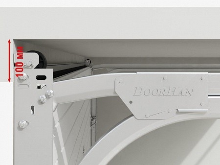 Ворота секционные серии RSD01SС, ширина 2750 мм, высота 2390 мм, белые, фактура доска