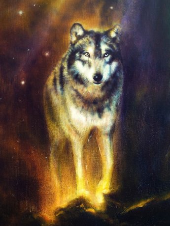 Постер - репродукция «Созвездие волка», 30 см х 40 см