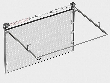 Ворота секционные серии RSD01SС, ширина 2750 мм, высота 2115 мм, коричневые RAL 8017, фактура доска