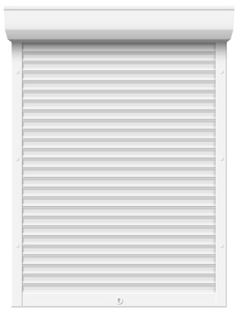 Рольставни из пенонаполненного алюминиевого профиля 58 мм с коробом 180 мм и пружинным приводом 1