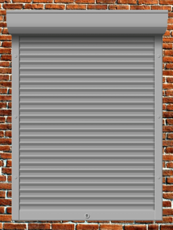 Рольставни из пенонаполненного алюминиевого профиля 58 мм с коробом 180 мм и пружинным приводом 1