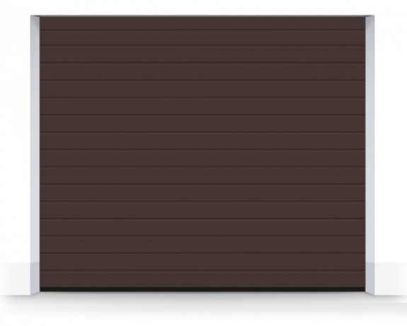 Ворота секционные серии Trend, ширина 2750 мм, высота 2250 мм, коричневые RAL 8017, фактура S-Гофр